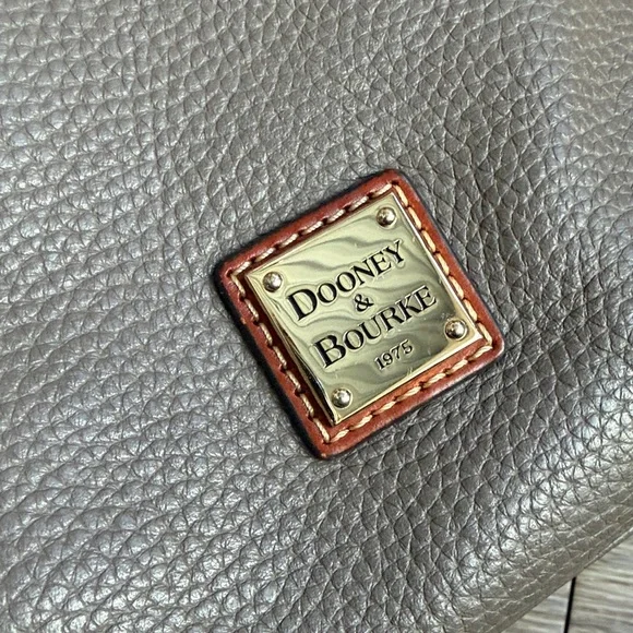 Dooney & Bourke Taupe and Coral Hobo Bag - Picture 12 of 16